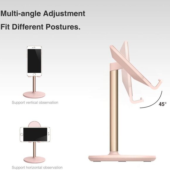 Phone Stand for Desk, Adjustable Cell Phone Holder for Desk, Compatible with 4"- - Picture 6 of 6